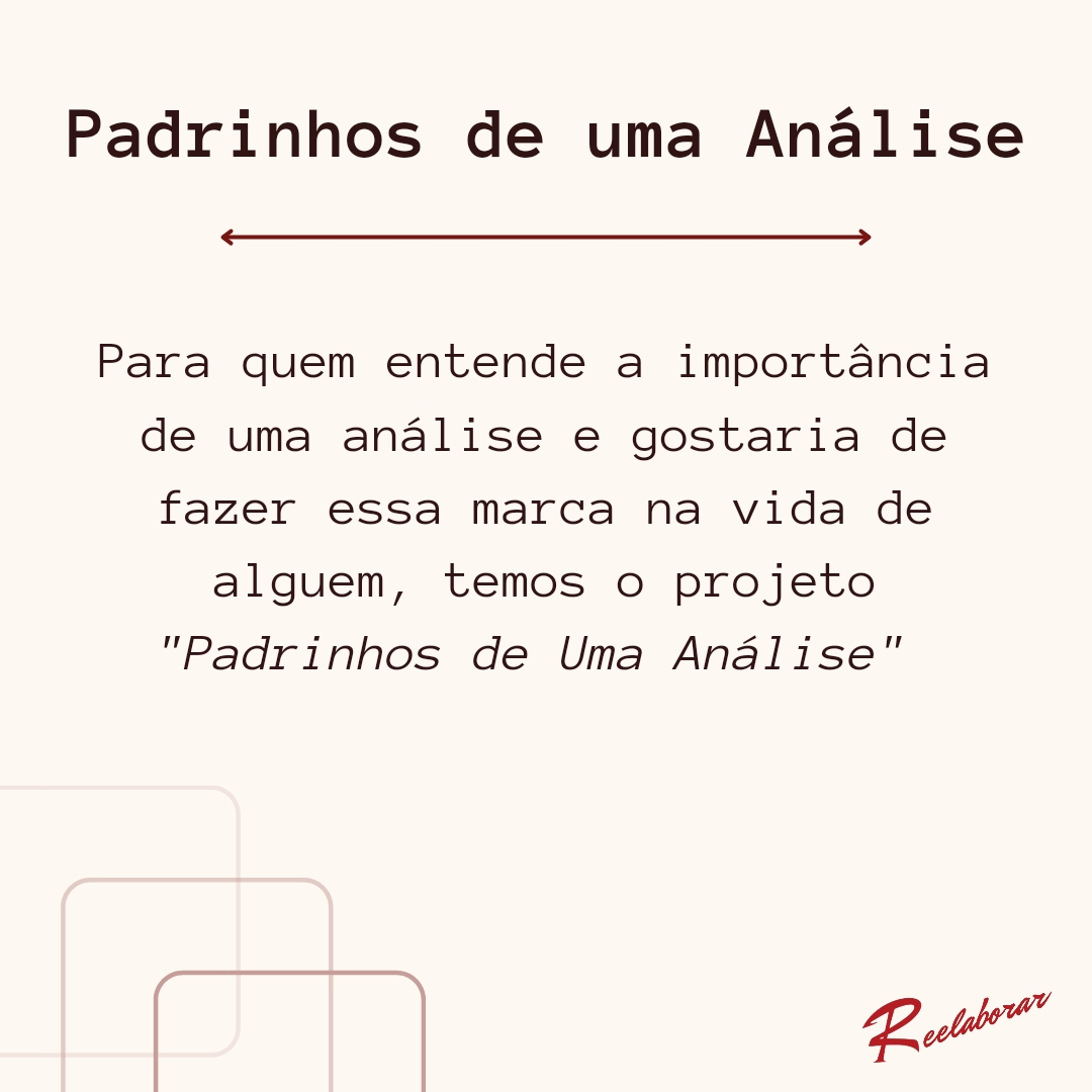 Imagem flyer projeto Padrinhos de uma análise